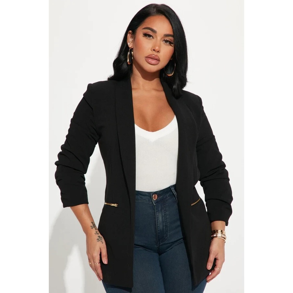 Fashion Nova 2x Black‎ Blazer